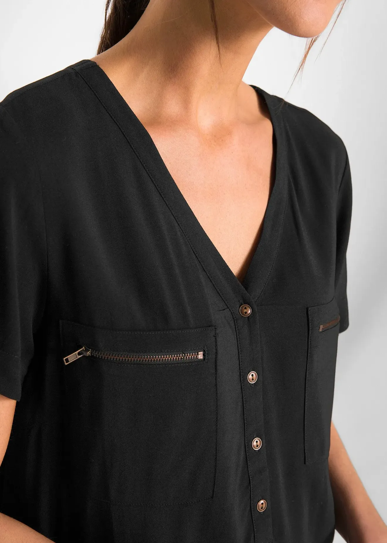 bonprix Blouse en viscose|Femme Chemisiers