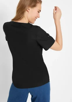 bonprix Blouse en viscose à manches courtes|Femme Chemisiers