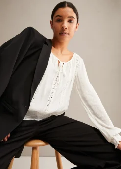 bonprix Blouse en viscose douce|Femme Chemisiers