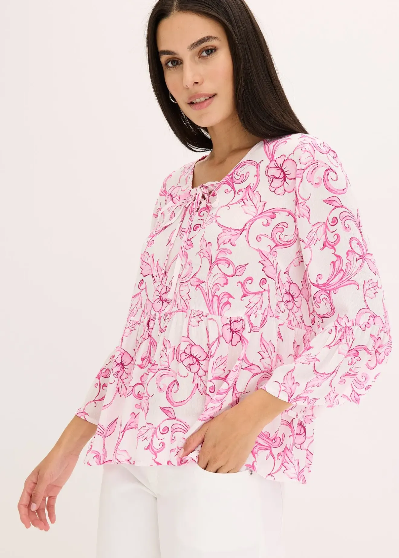 Femme bonprix Chemisiers|Blouse en viscose texturée