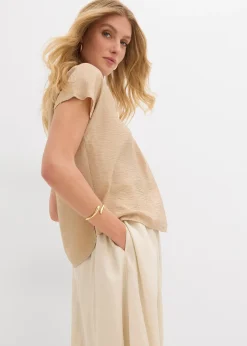 Femme bonprix Chemisiers|Blouse fluide en viscose mélangée