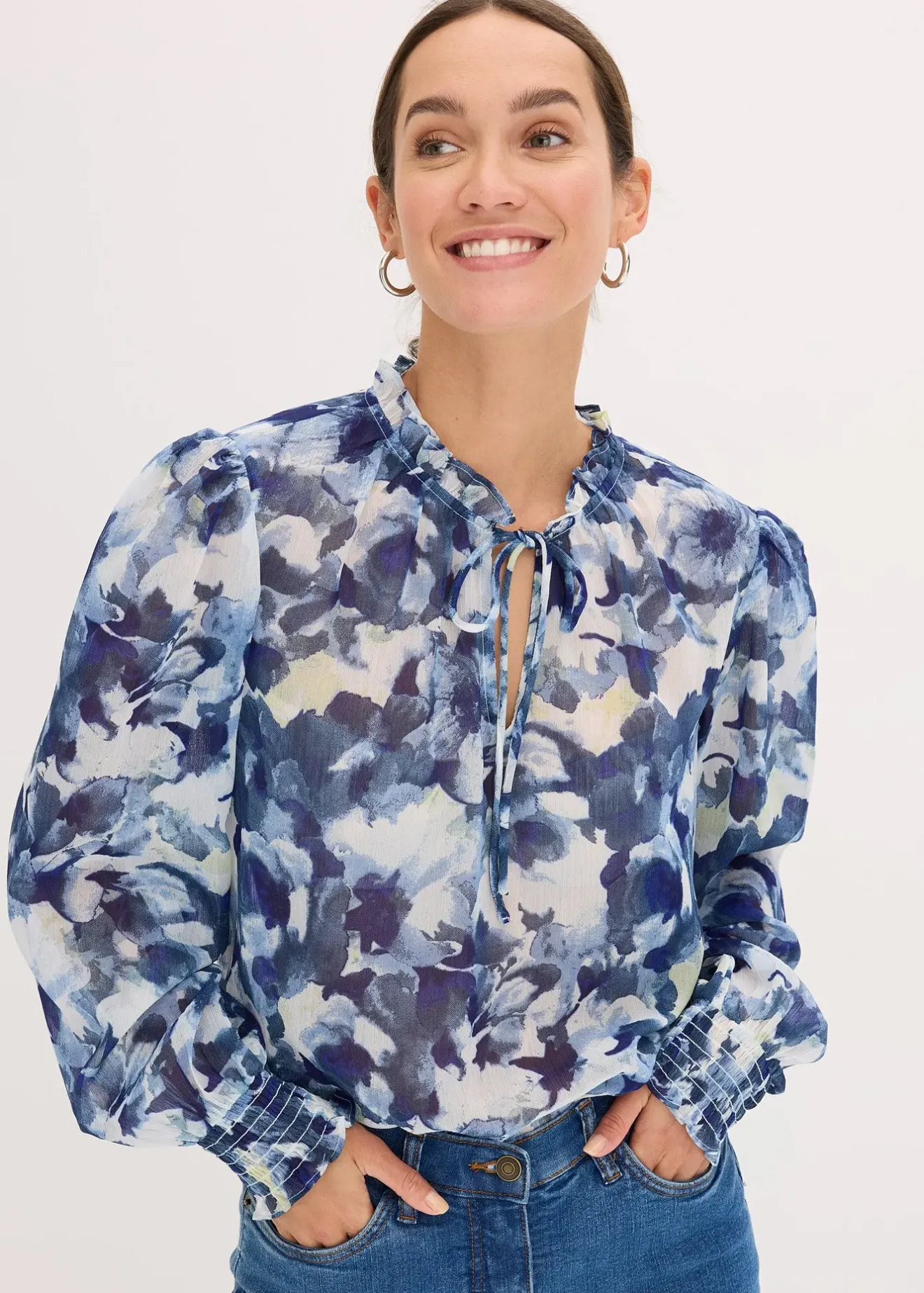 bonprix Blouse imprimée en mousseline|Femme Chemisiers