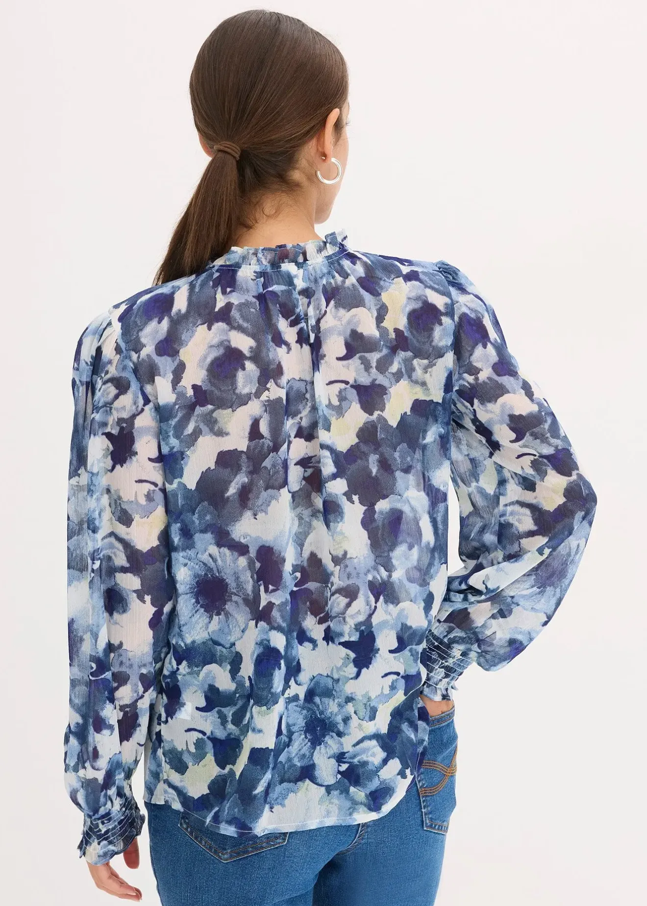 bonprix Blouse imprimée en mousseline|Femme Chemisiers