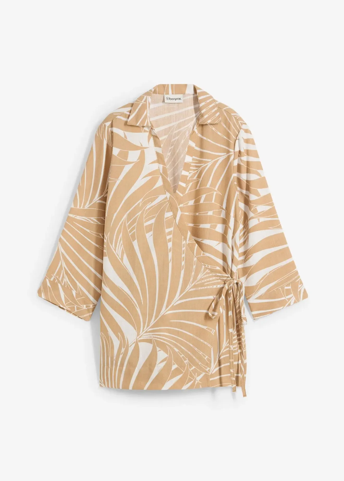 Femme bonprix Chemisiers|Blouse kimono aspect lin