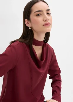 bonprix Blouse légèrement brillante|Femme Chemisiers