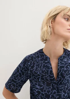 bonprix Blouse longue 100% coton|Femme Chemisiers