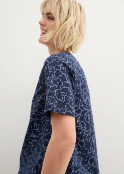 bonprix Blouse longue 100% coton|Femme Chemisiers