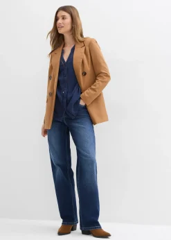 Femme bonprix Chemisiers|Blouse longue en gaze de coton légère