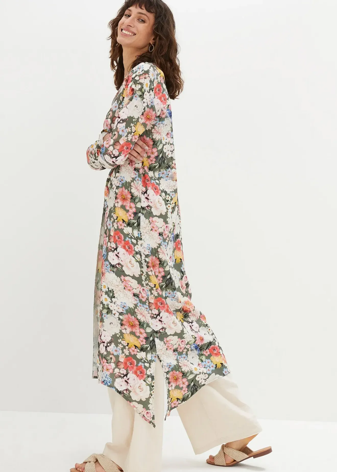 bonprix Blouse longue en viscose fluide|Femme Chemisiers