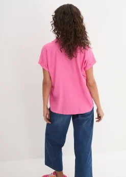 Femme bonprix Chemisiers|Blouse longue et légère en lin mélangé