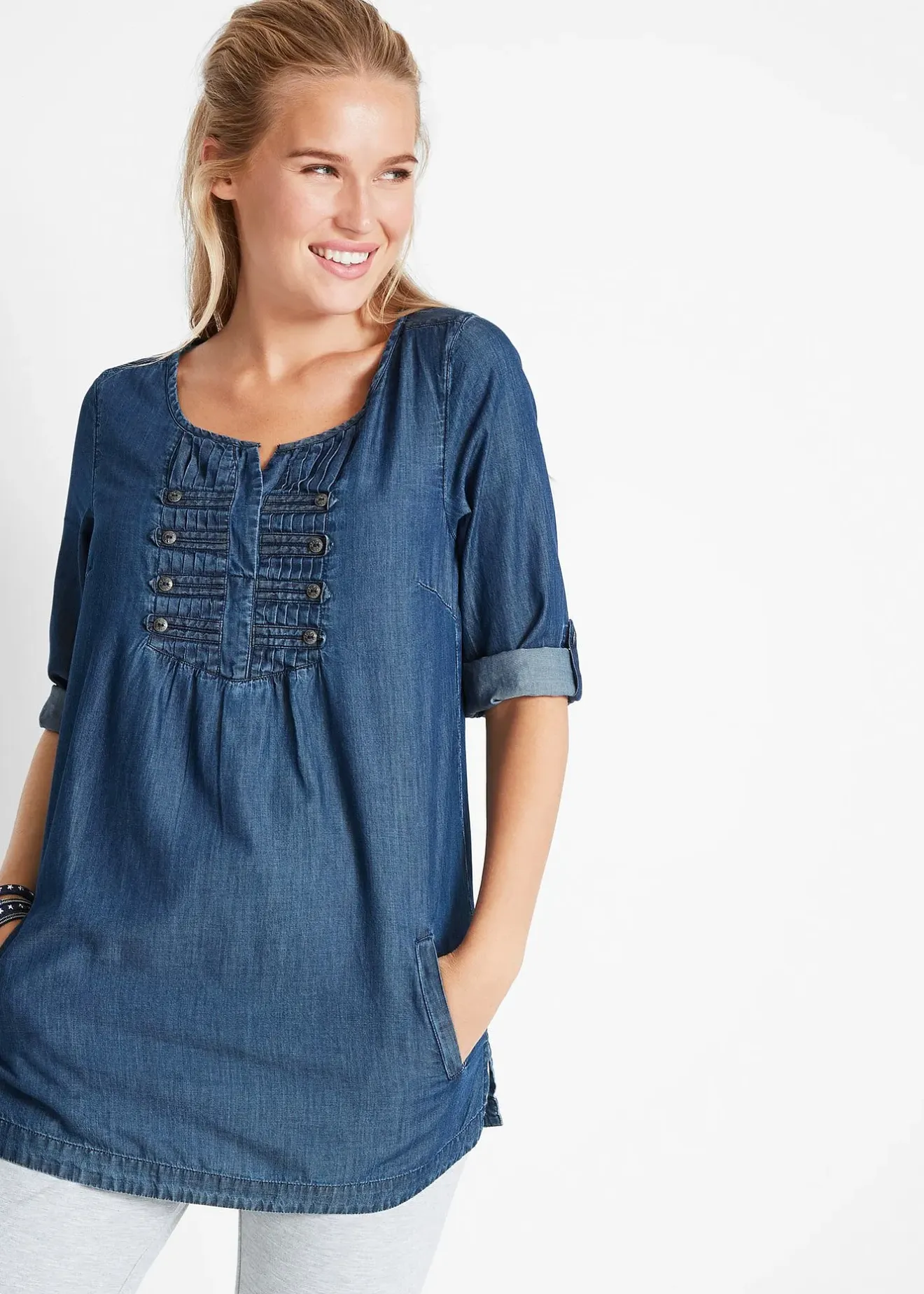 bonprix Blouse manches coudes|Femme Chemisiers