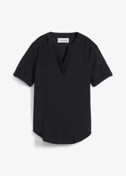 bonprix Blouse manches courtes en viscose mélangée|Femme Chemisiers