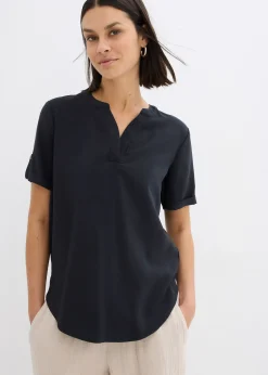 bonprix Blouse manches courtes en viscose mélangée|Femme Chemisiers