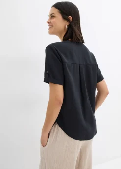 bonprix Blouse manches courtes en viscose mélangée|Femme Chemisiers