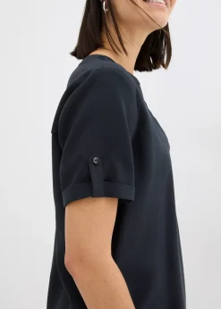 bonprix Blouse manches courtes en viscose mélangée|Femme Chemisiers