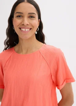 bonprix Blouse manches courtes en viscose mélangée|Femme Chemisiers