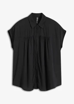 bonprix Blouse manches courtes oversized|Femme Chemisiers