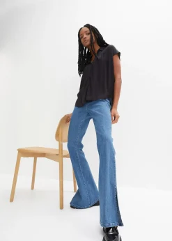 bonprix Blouse manches courtes oversized|Femme Chemisiers