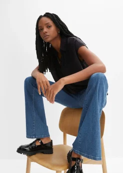 bonprix Blouse manches courtes oversized|Femme Chemisiers