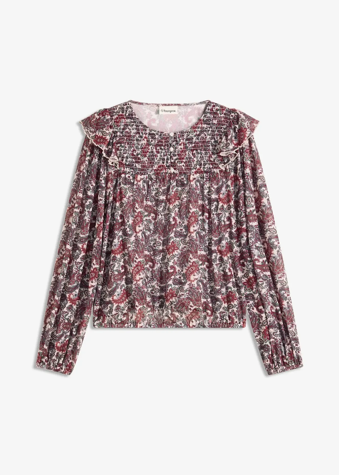 bonprix Blouse manches longues|Femme T-Shirts & Tops