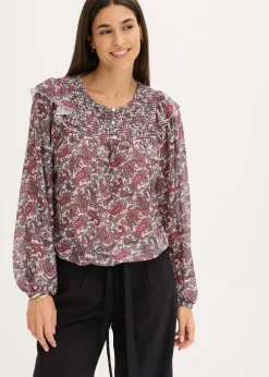 bonprix Blouse manches longues|Femme T-Shirts & Tops