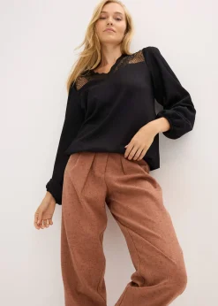 bonprix Blouse manches longues|Femme T-Shirts & Tops