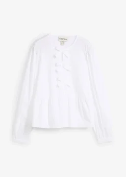 bonprix Blouse ornée de nœuds|Femme Chemisiers