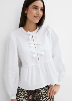 bonprix Blouse ornée de nœuds|Femme Chemisiers