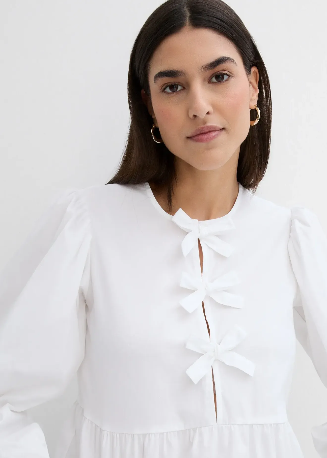 bonprix Blouse ornée de nœuds|Femme Chemisiers