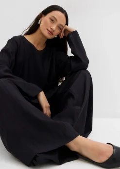 Femme bonprix Deux Pièces & Ensembles|Chemisiers|Blouse oversize en crépon de viscose mélangée