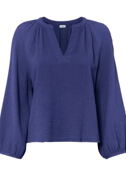 bonprix Blouse oversize en gaze de coton|Femme Chemisiers