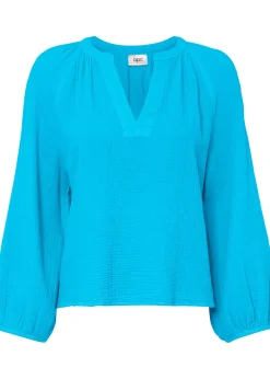Femme bonprix Chemisiers|Blouse oversize en gaze de coton