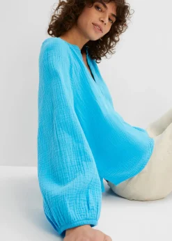 Femme bonprix Chemisiers|Blouse oversize en gaze de coton