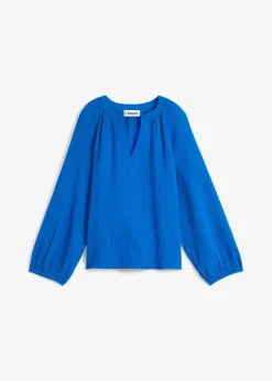bonprix Blouse oversize en gaze de coton|Femme Chemisiers