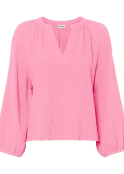 Femme bonprix Chemisiers|Blouse oversize en gaze de coton