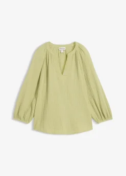 bonprix Blouse oversize en gaze de coton|Femme Chemisiers