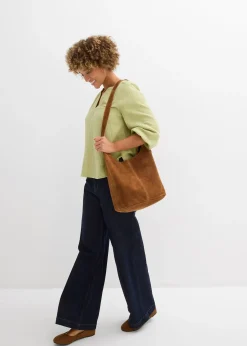 bonprix Blouse oversize en gaze de coton|Femme Chemisiers