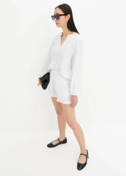 bonprix Blouse oversize en gaze de coton|Femme Chemisiers