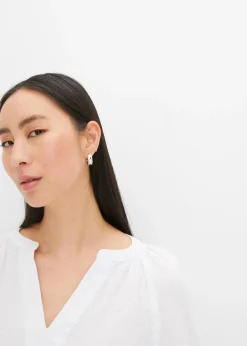 bonprix Blouse oversize en gaze de coton|Femme Chemisiers