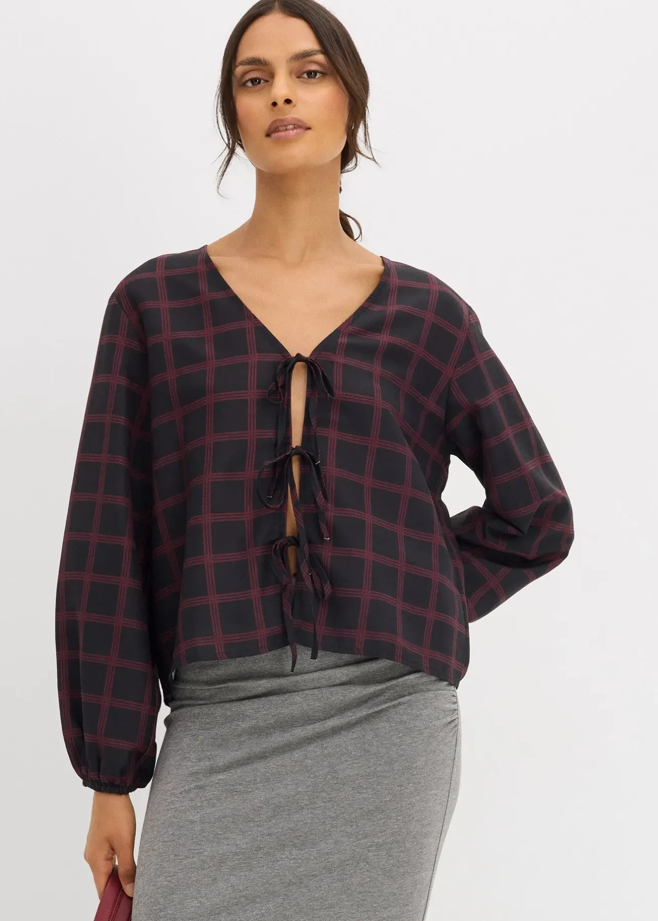 bonprix Blouse oversize en viscose douce|Femme Chemisiers