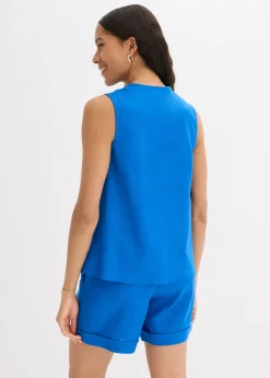 bonprix Blouse sans manches en lin mélangé|Femme Chemisiers|T-Shirts & Tops