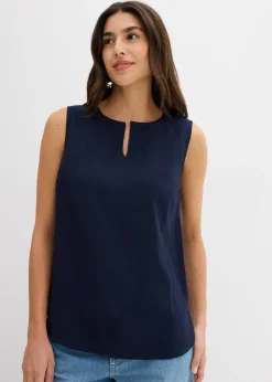 bonprix Blouse sans manches en viscose douce|Femme Chemisiers|T-Shirts & Tops