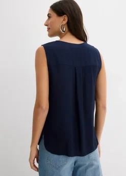 bonprix Blouse sans manches en viscose douce|Femme Chemisiers|T-Shirts & Tops