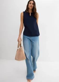 bonprix Blouse sans manches en viscose douce|Femme Chemisiers|T-Shirts & Tops