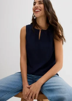 bonprix Blouse sans manches en viscose douce|Femme Chemisiers|T-Shirts & Tops