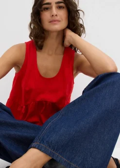 bonprix Blouse sans manches légère en lin mélangé|Femme Chemisiers|T-Shirts & Tops