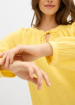 bonprix Blouse T-shirt en gaze de coton|Femme Chemisiers