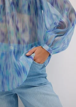 Femme bonprix Chemisiers|Blouse une épaule en crêpe