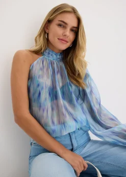 Femme bonprix Chemisiers|Blouse une épaule en crêpe