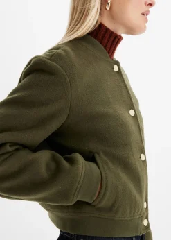 Femme bonprix Tailles Petite|Vestes & Manteaux|Blouson aspect laine